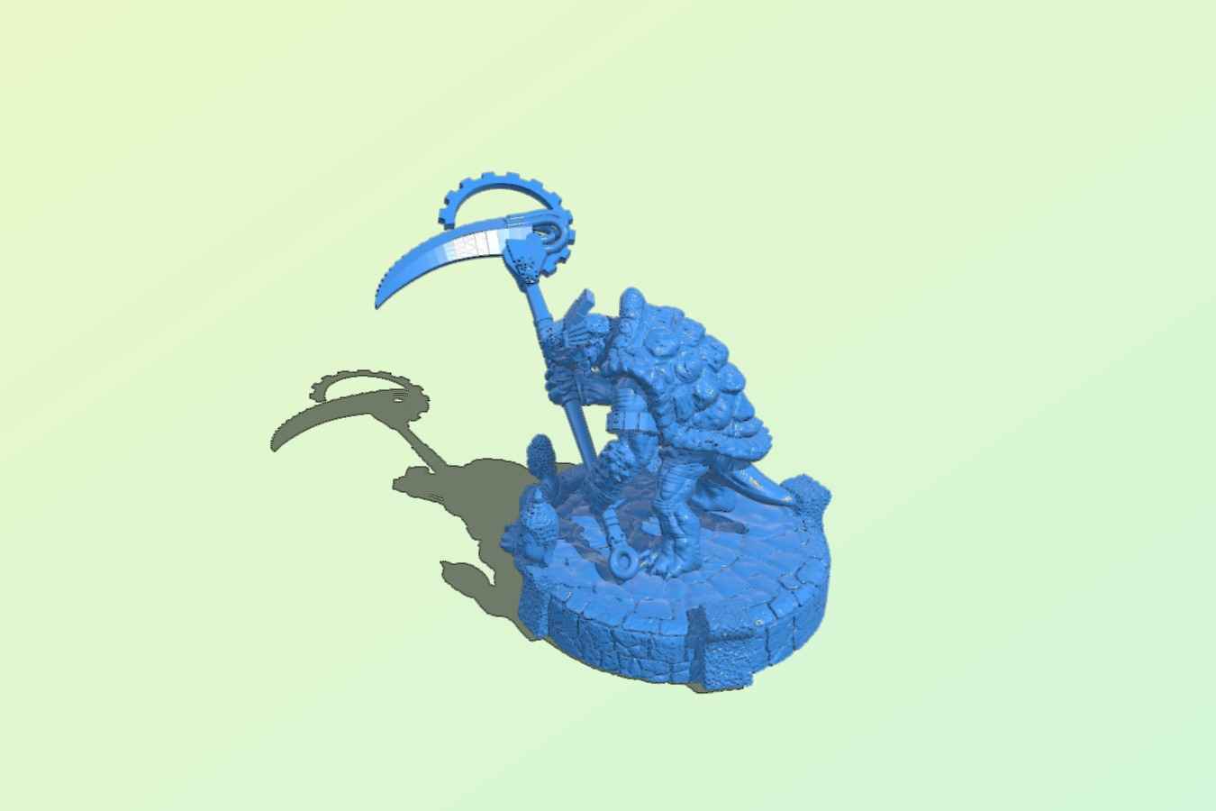 Turtle warrior and scythe