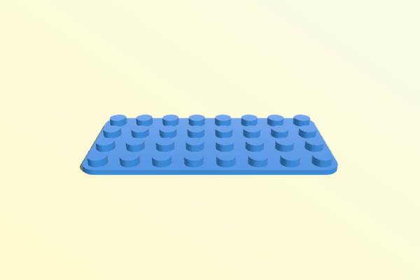 8x4 baseplate | 3d print model