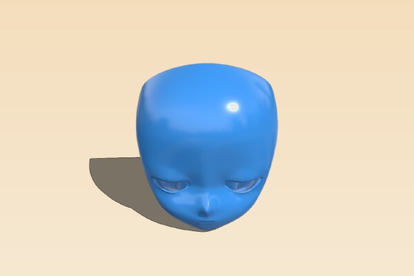 Kasca-style magnet joint doll_Extended parts_ジト目 Half eye | 3d print model
