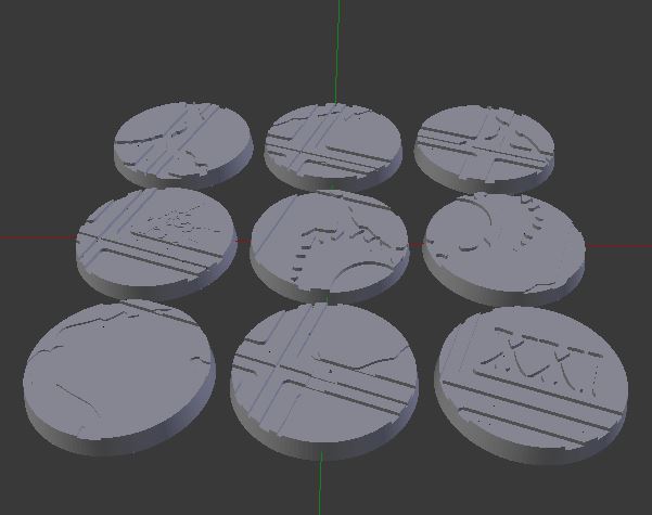 25mm cracked temple bases