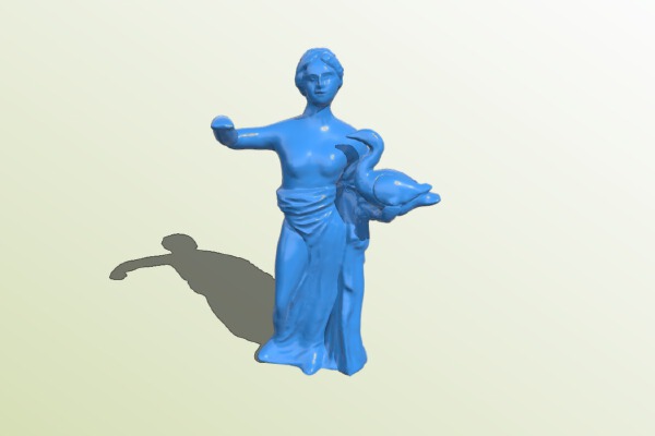 Woman with swan | 3d print model