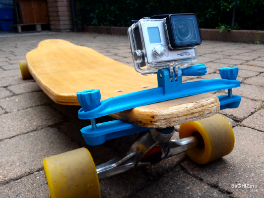 Longboard clamp for GoPro camera | 3d print model