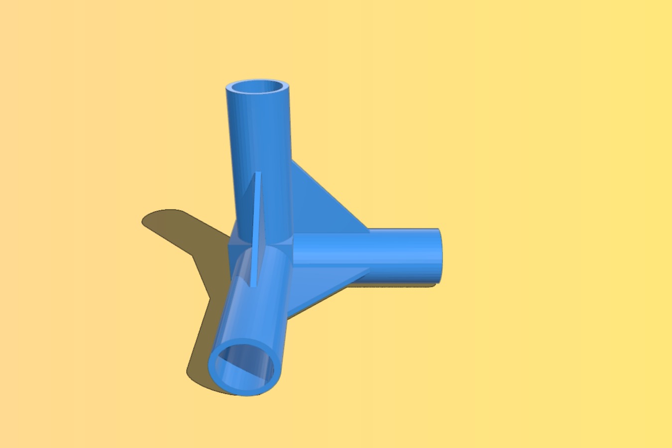 3 way connector. for 16 mm _ 5_8" poles
