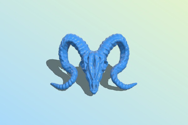 Ram Skull Sculpture | 3d print model