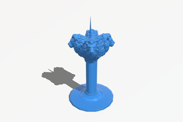 candlestick lion | 3d print model