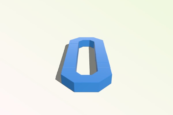 simple linked chains with the letter C | 3d print model