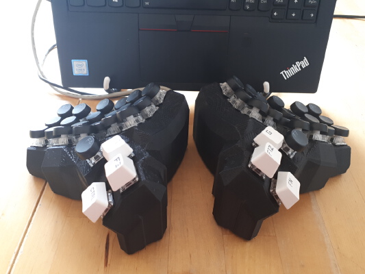 Dactyl-Manuform 4x6 with Reduced Thumb Cluster | 3d print model