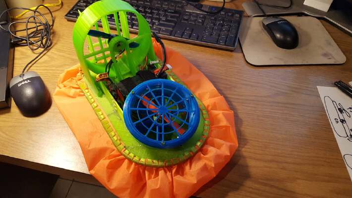 Brushless R_C Racing Hovercraft - For 200x200 printer | 3d print model