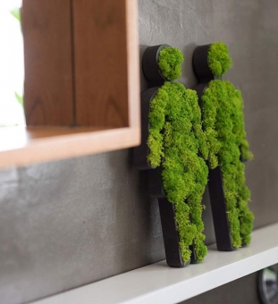 Toilet Sign Moss Planter WC Sing Man Woman | 3d print model
