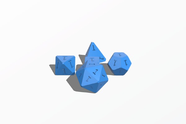 2020 RPG DnD Role-Playing Game Dice Set | 3d print model