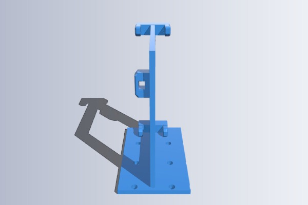 Dual Vertical Rev hub mount with USB strain relief | 3d print model