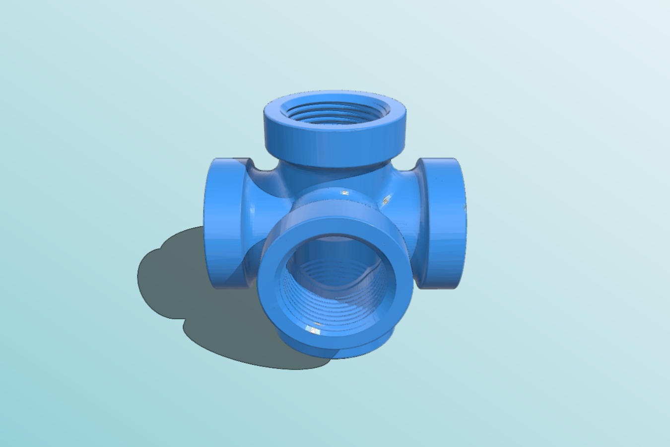 3_4" npt 6 way connection
