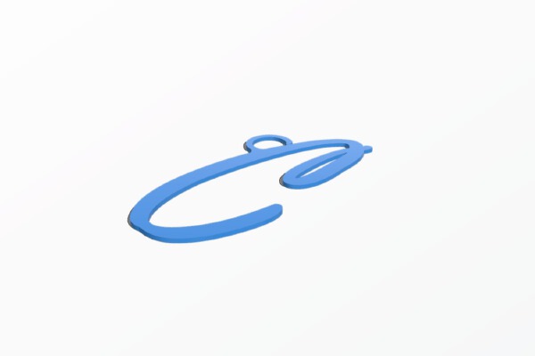 Simple Letter 'C' Key-chain | 3d print model