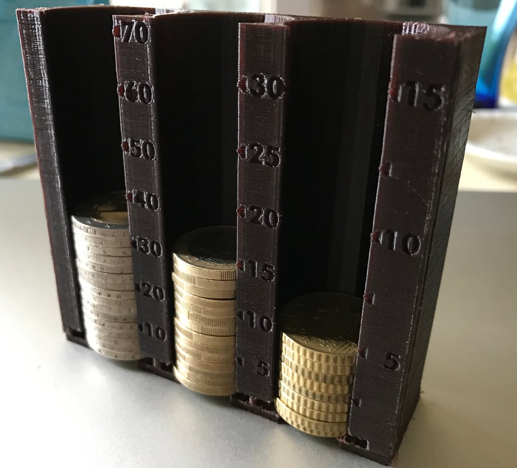 Euro Coin sorter with belt clip