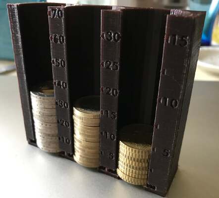 Euro Coin sorter with belt clip | 3d print model