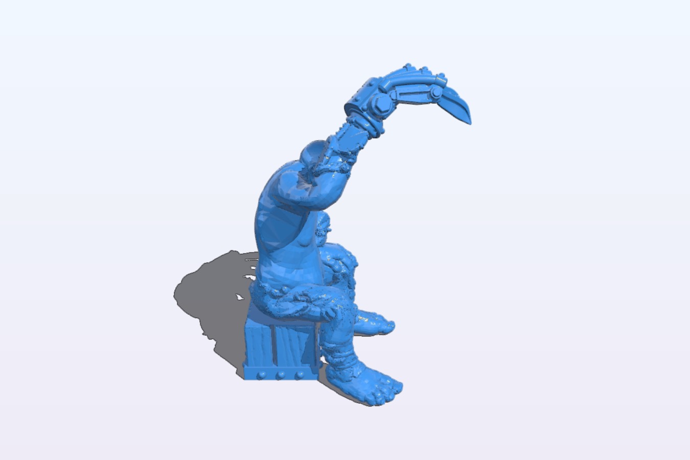 The giant has an iron arm