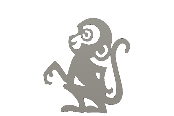 Monkey Pendant | 3d print model