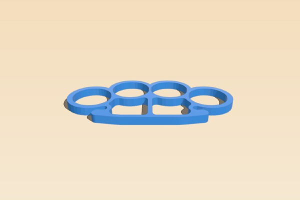 Plastic knuckles with some weight. | 3d print model