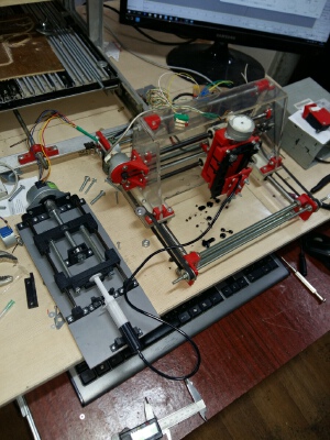 Червячный экструдер жидкостей для МИНИ ЧПУ _Worm extruder liquids for MINI CNC from a syringe. | 3d print model