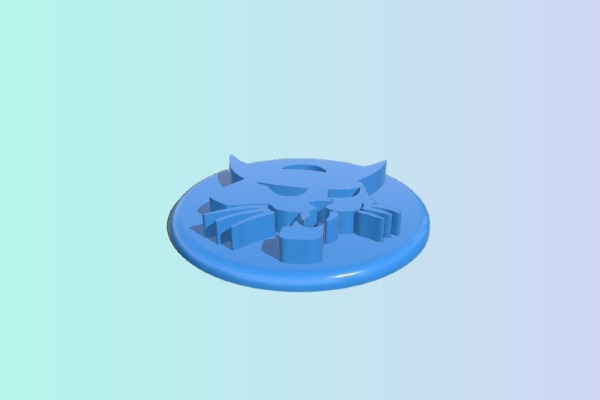 bobcat keychain | 3d print model
