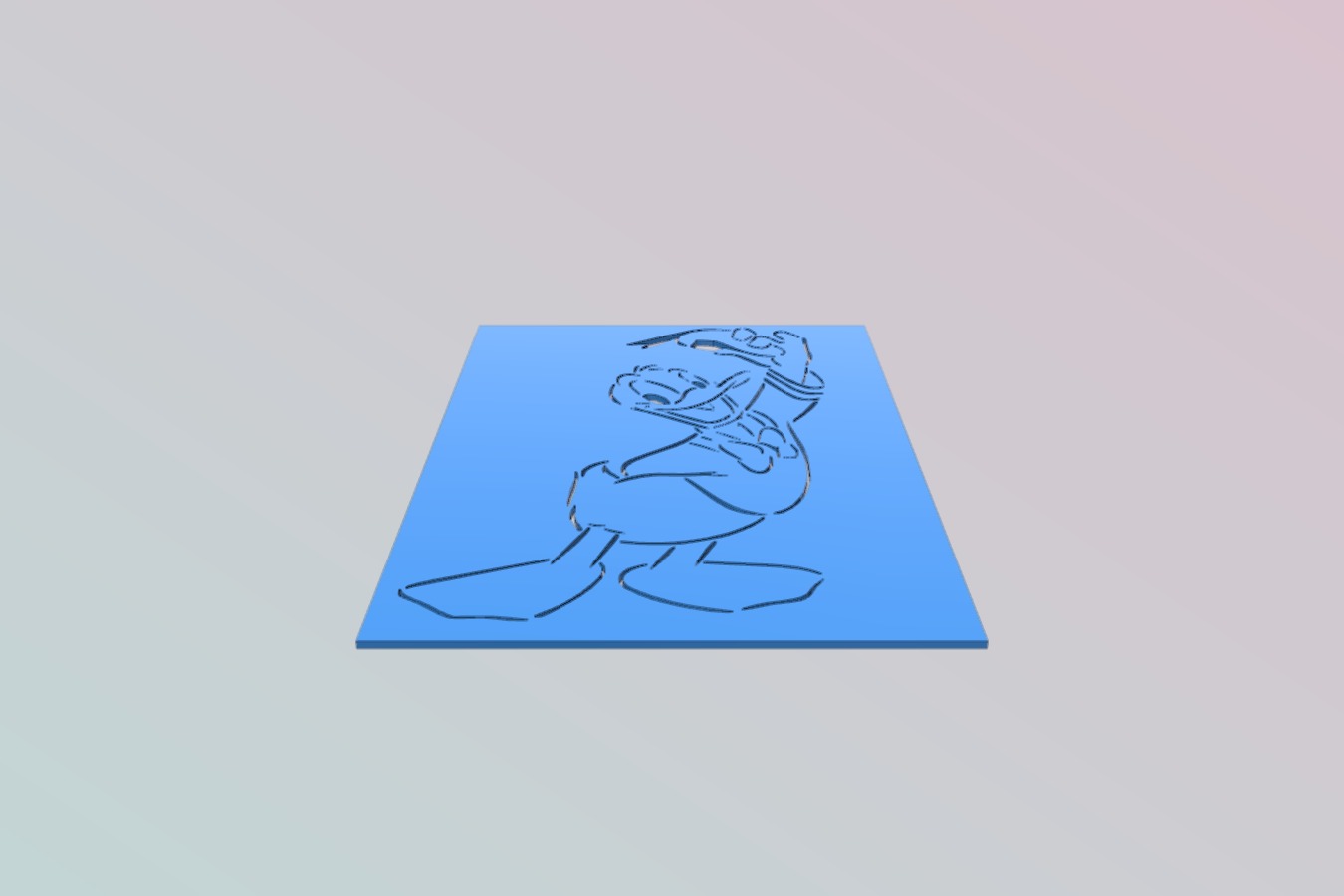 Donald Duck stencil 2