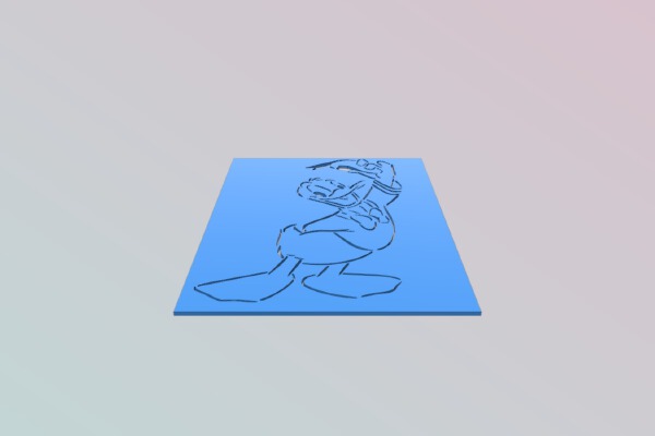 Donald Duck stencil 2 | 3d print model