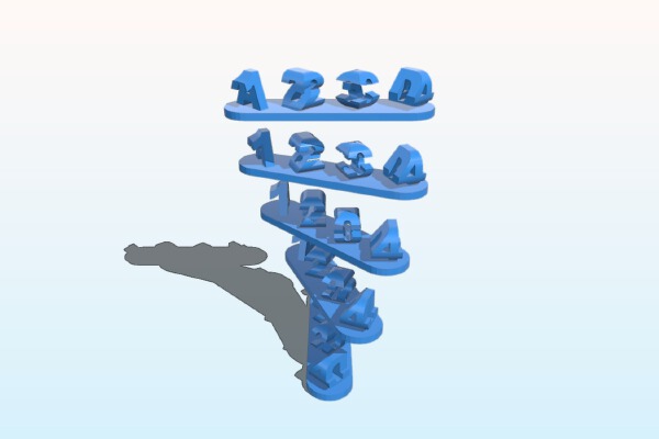 Customizable dual perspective name plate | 3d print model