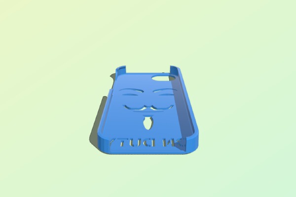 iPhone 5 hard case ''Anon ON DUTY'' | 3d print model