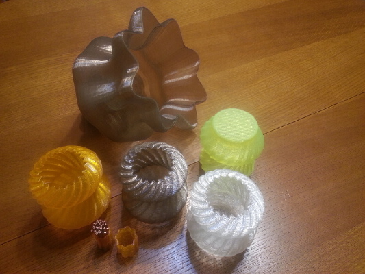 Parametric OpenJSCAD vase_shade_case script | 3d print model