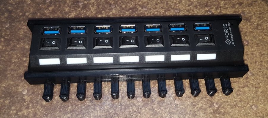 7 port usb hub holder | 3d print model