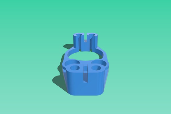 Tetrix to Hitec Standard Servo Thru Mount - V8 | 3d print model