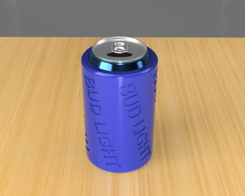 12oz can beverage insulator (Bud Light) | 3d print model