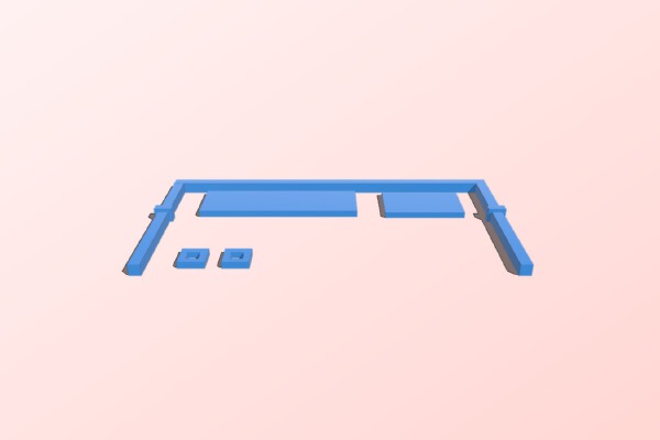 HO panneau autoroutier 3 voies - Highway sign HO | 3d print model