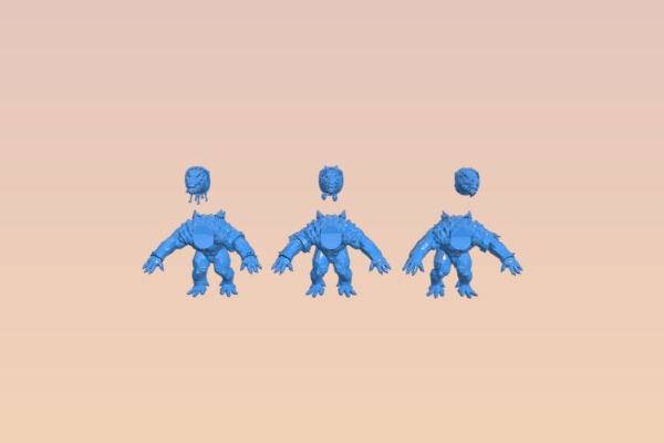 kroxigors - aos - lizardmen - tm | 3d print model