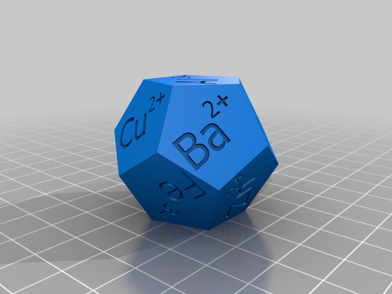 Ions and metal ions dice _ ionen en metaalionendobbelsteen