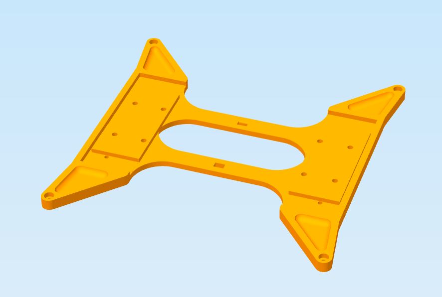 Tevo Tarantula printbed for 8mm Rod Y-Axis - weight reduced
