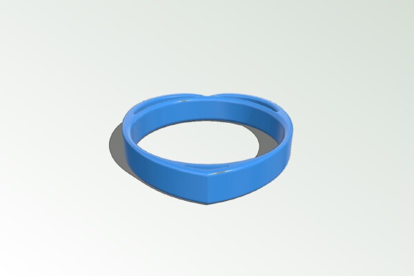 Heart ring -  Bague coeur | 3d print model