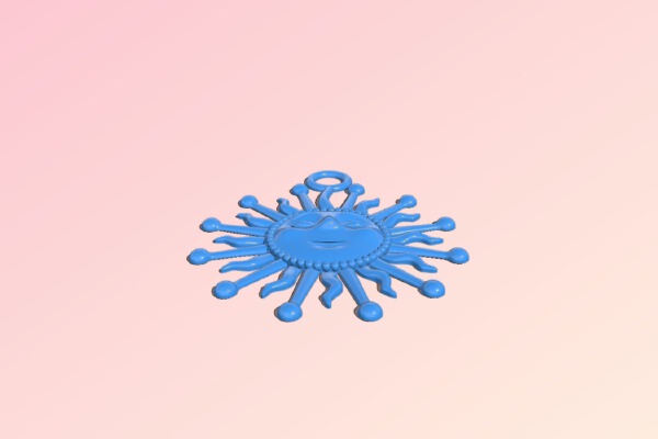 keychain-sun | 3d print model
