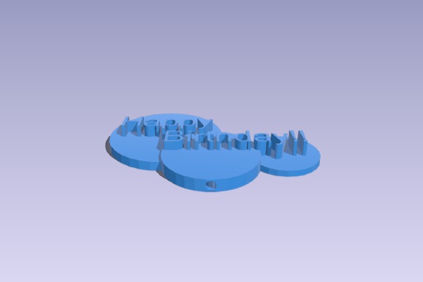 Happy Birthday Cake decoration, Muffin decoration | 3d print model