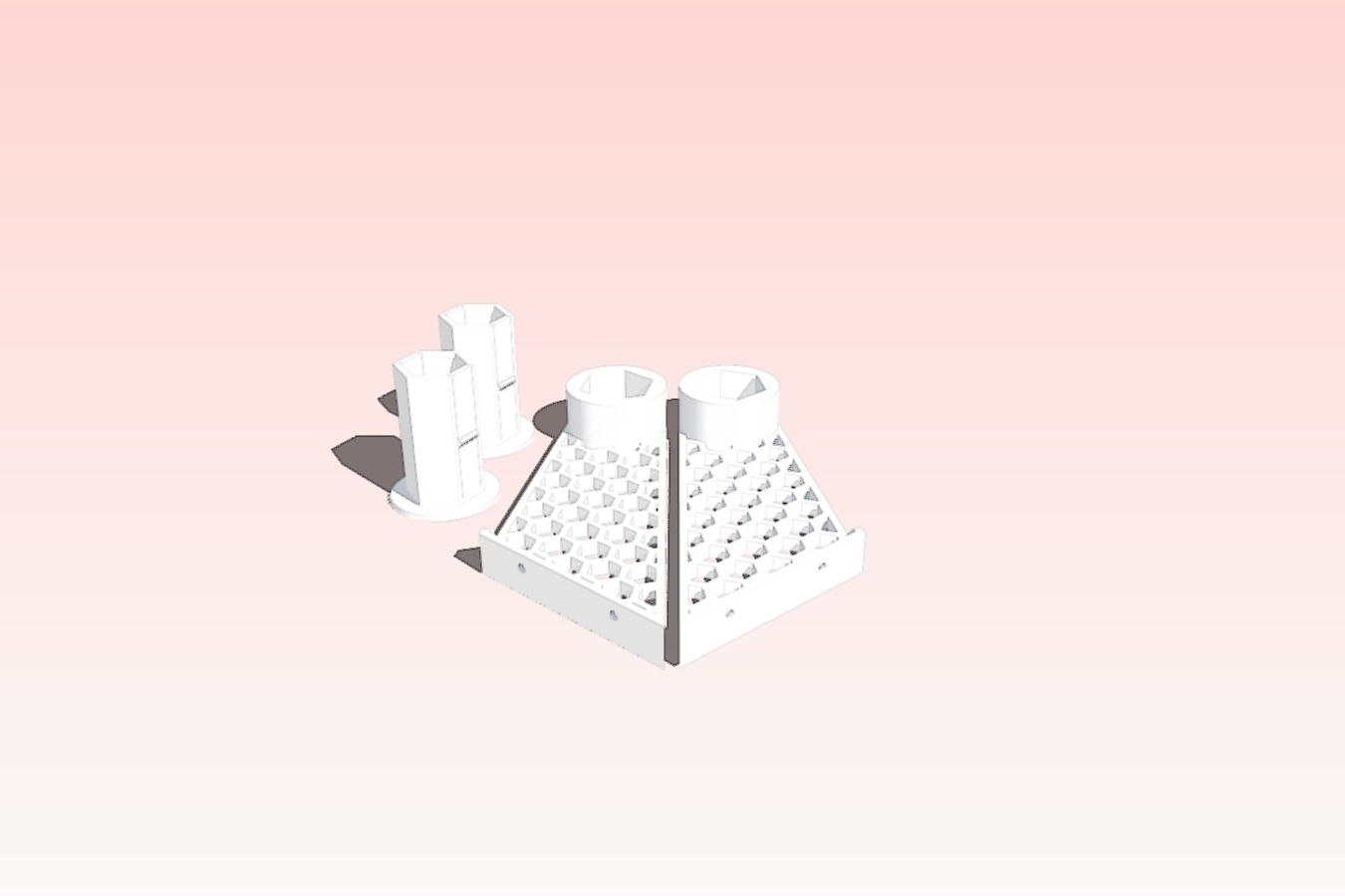 Twotone hexagonal paper towel holder KTM