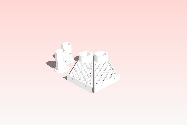 Twotone hexagonal paper towel holder KTM | 3d print model