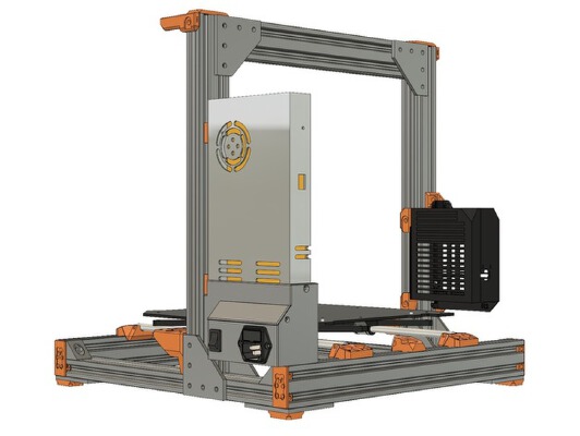 Prusa MK2_MK2S_MK2.5_MK3 Arduino MEGA 2560 RAMPS Enclosure for VSLOT 2020 | 3d print model