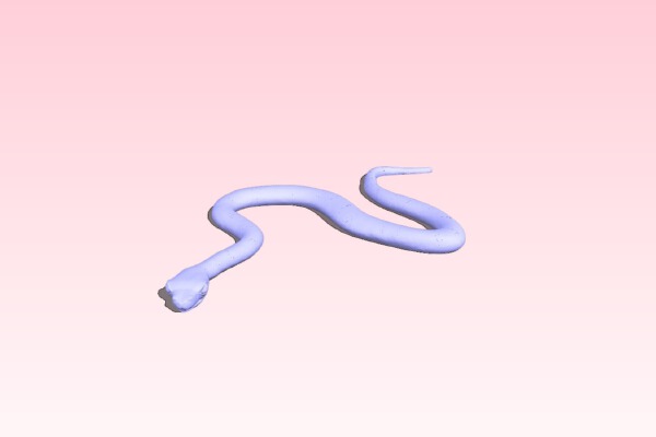 Striped snake (multi-color) | 3d print model