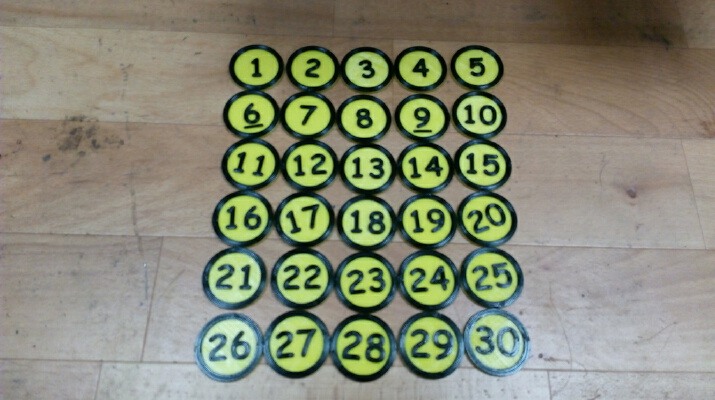 Coins from 1 to 30 | 3d print model