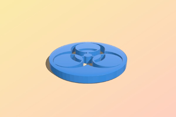 Shopping cart coin "Biohazard" | 3d print model