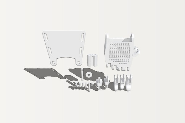 Phoenix hand 100% STEP and IGES files e-Nable FR | 3d print model