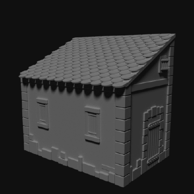 Normandy shed scaled for 15mm tabletop | 3d print model