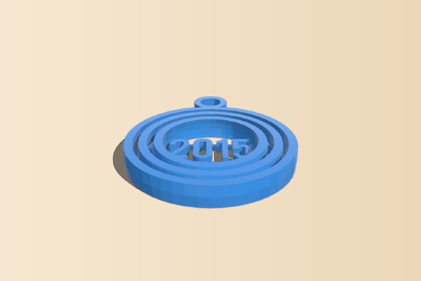 2015 Gimbal Ornament | 3d print model