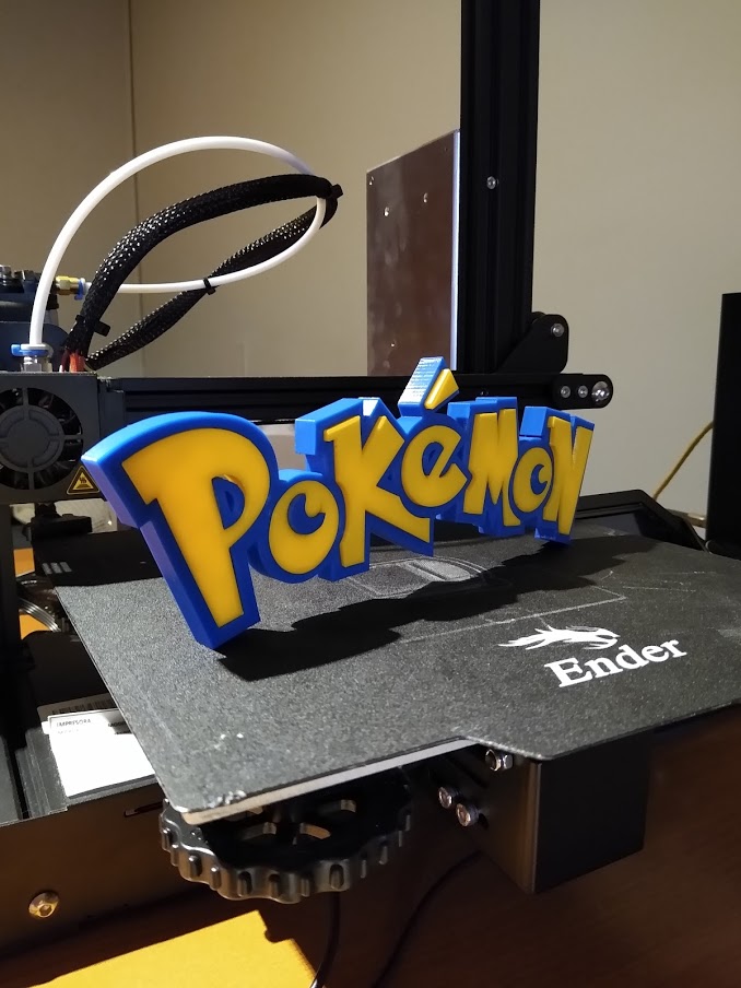 Pokemon logo 2 parts for single extruder