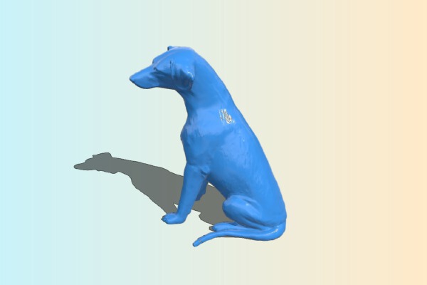 sitting natural doberman | 3d print model